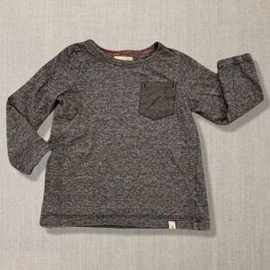 Me + Henry Boys 2/3Y Gray Stripe Long Sleeve Pocket Shirt